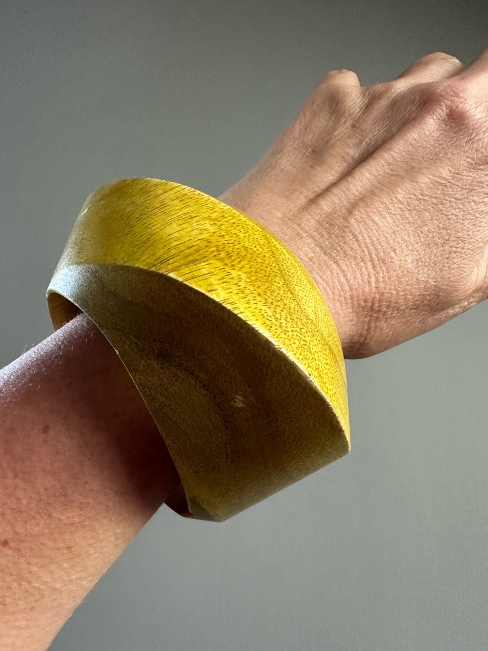 Monies Yellow Twist Carved Bracelet